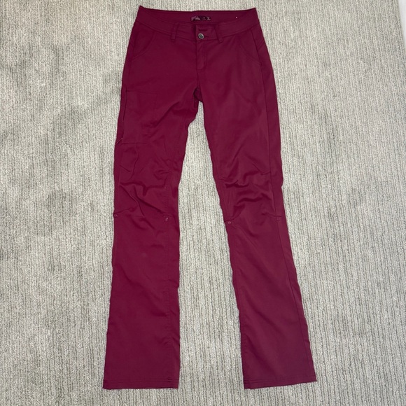Prana Zion Halle Pant Tall Inseam, Cranberry, Size 4 Long (28 x 34) - Picture 11 of 16